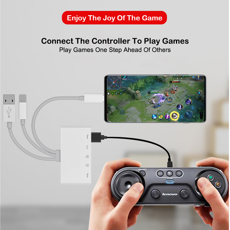 USB-C to SD/TF Card Adapter for iPhone & Tablets