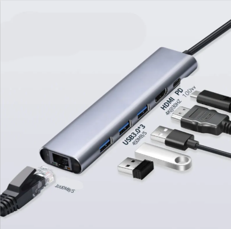 6-in-1 USB-C Multiport Hub with 4K HDMI