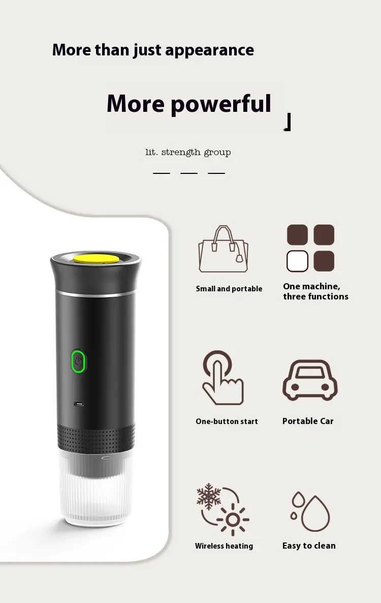 Portable Capsule Coffee Machine Electric Small Wireless Heating - Image 4