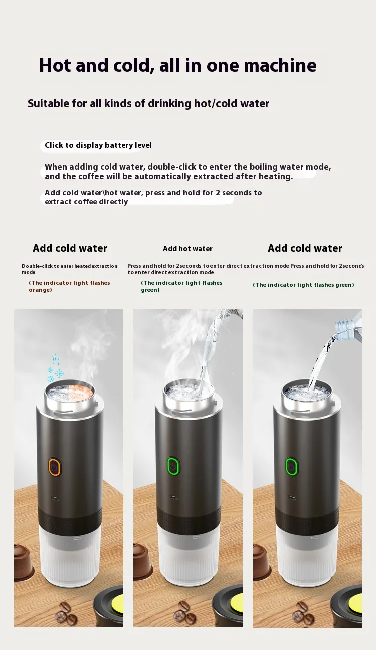 Portable Capsule Coffee Machine Electric Small Wireless Heating - Image 3